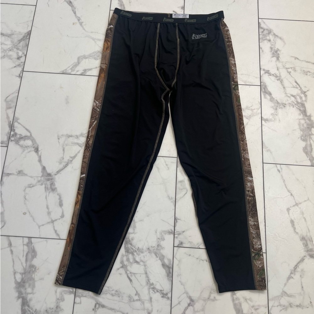 Rocky Black long underwear Pants with Sleek camo Design